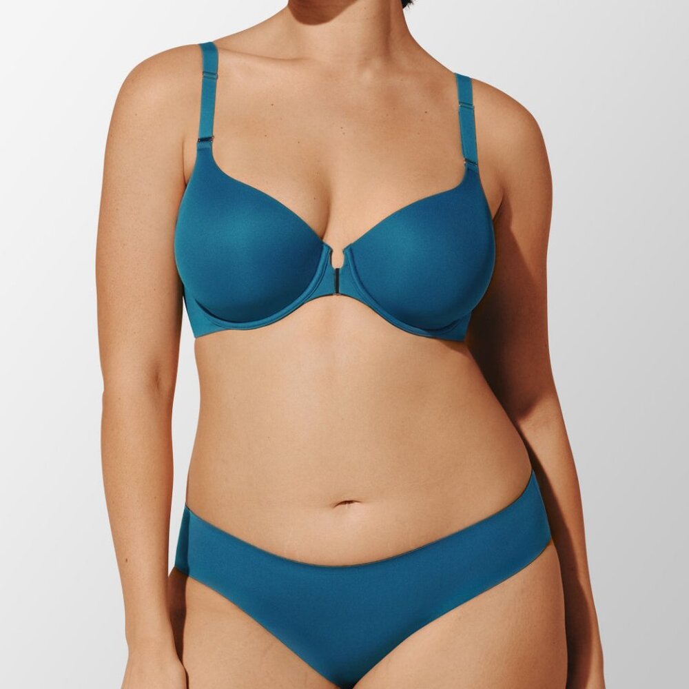 ThirdLove ComfortStretch Front Close T-Shirt Bra Size 34Gocean / 34G